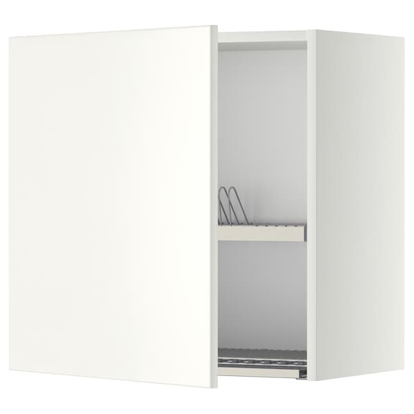 METOD Wall cabinet with drainer - white/Veddinge white 60x60 cm , 60x60 cm