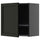 METOD Wall unit with dish rack, black-grey/Lerhyttan stained black, 60x60 cm