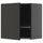 METOD Wall unit with dish rack, black-grey/Nickebo anthracite matt, 60x60 cm