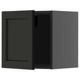 METOD wall cabinet, black-grey/Lerhyttan black stained, 40x40 cm