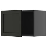 METOD wall cabinet, black-grey/Lerhyttan black stained, 60x40 cm