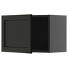 METOD wall cabinet, black-grey/Lerhyttan black stained, 60x40 cm