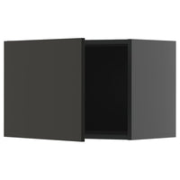 METOD wall cabinet, black-grey/Nickebo matt anthracite, 60x40 cm