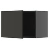 METOD wall cabinet, black-grey/Nickebo matt anthracite, 60x40 cm