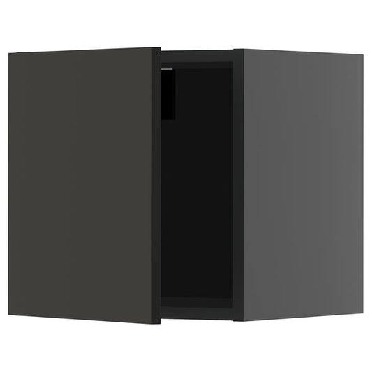 METOD - METOD Wall cabinet, black-grey/Nickebo matt anthracite, 40x40 cm