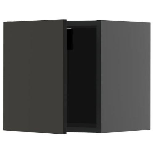 METOD Wall unit, black-grey/Nickebo anthracite matte, 40x40 cm