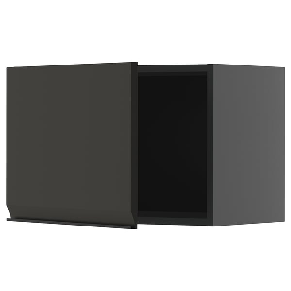 METOD wall cabinet, black-grey/Upplöv matt anthracite, 60x40 cm