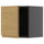 METOD - METOD Wall cabinet, black-grey/Voxtorp oak effect, 40x40 cm