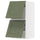 METOD wall cab horizo 2 doors w push-open, white/Axstad grey-green, 40x80 cm