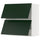 METOD wall cab horizo 2 doors w push-open, white/Havstorp deep green, 80x80 cm