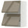 METOD - Horizontal wall unit 2 doors press opening, white/Voxtorp gray-dark brown glossy,60x80 cm
