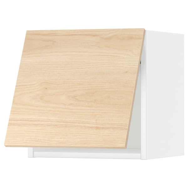 METOD wall cabinet horizontal, white/Askersund light ash effect, 40x40 cm