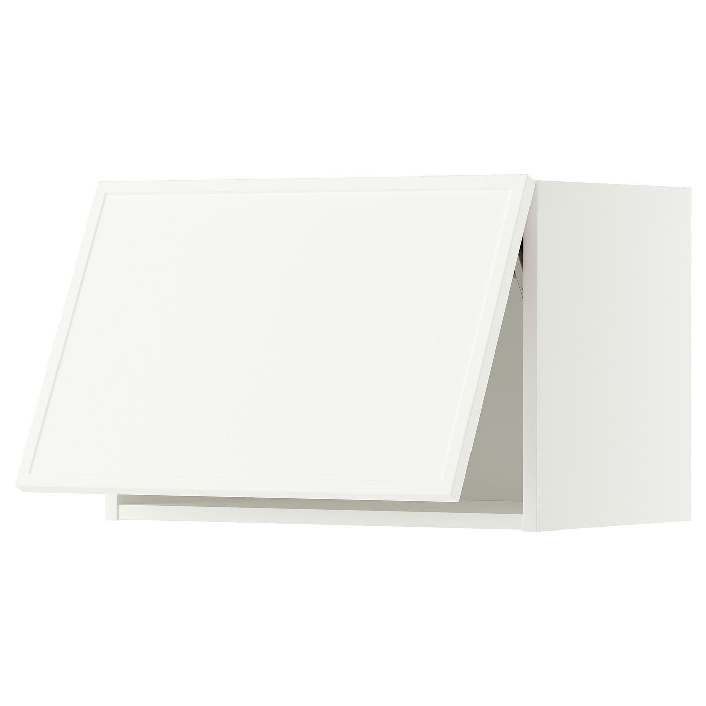METOD wall cabinet horizontal, white/Aspudden matt white, 60x40 cm