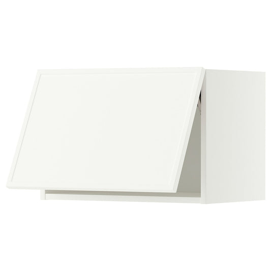 METOD wall cabinet horizontal, white/Aspudden matt white, 60x40 cm