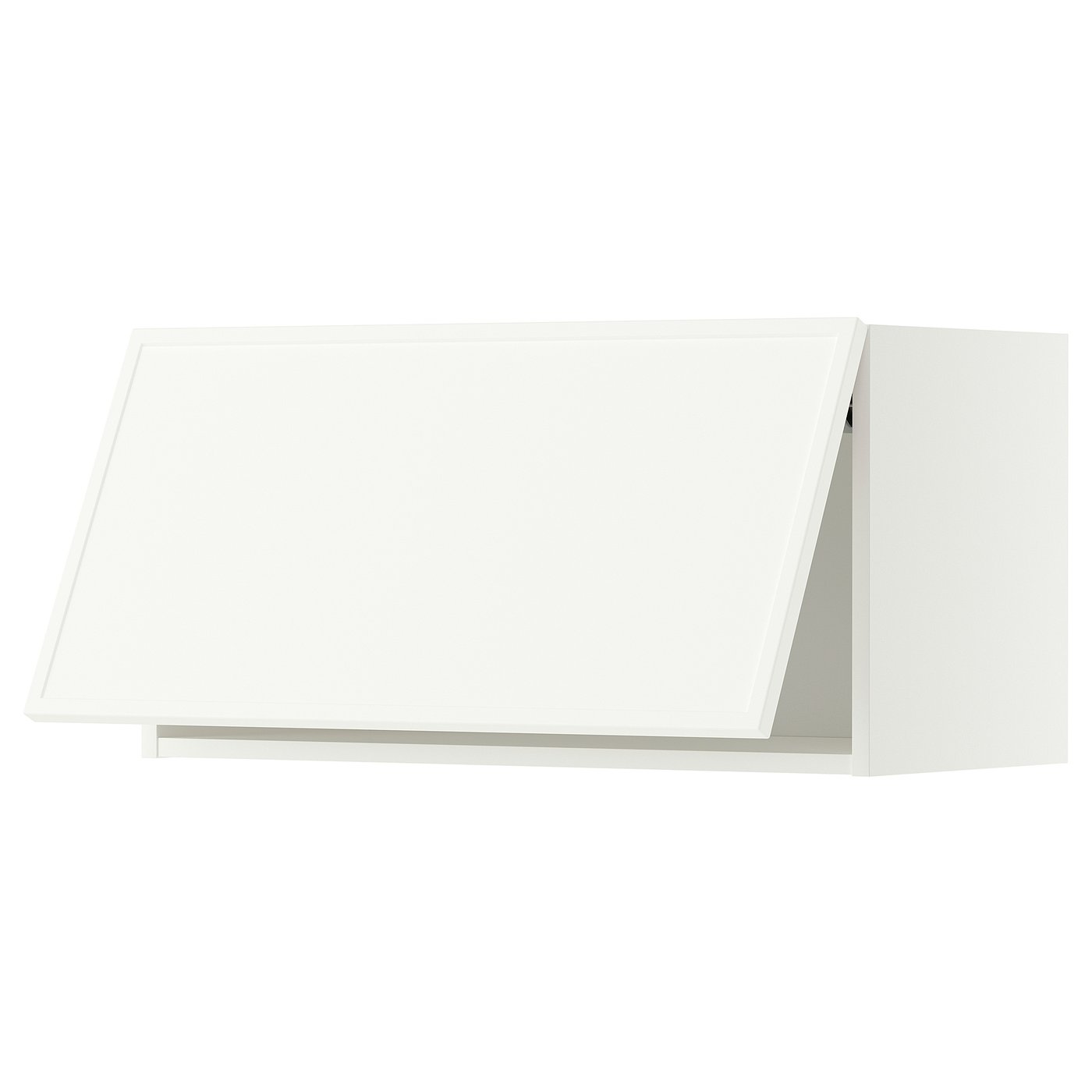 METOD wall cabinet horizontal, white/Aspudden matt white, 80x40 cm