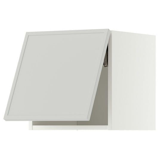 METOD wall cabinet horizontal, white/Aspudden light grey, 40x40 cm