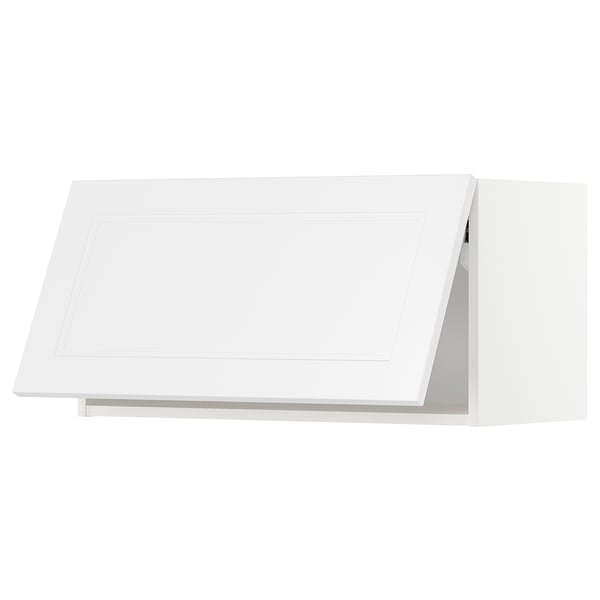METOD wall cabinet horizontal, white/Axstad matt white, 80x40 cm