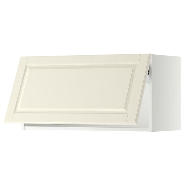METOD wall cabinet horizontal, white/Bodbyn off-white, 80x40 cm