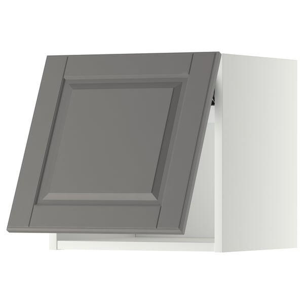 METOD wall cabinet horizontal, white/Bodbyn grey, 40x40 cm