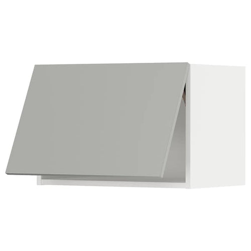 METOD - METOD Wall cabinet horizontal, white/Havstorp light grey, 60x40 cm