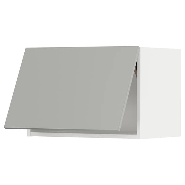 METOD - METOD Wall cabinet horizontal, white/Havstorp light grey, 60x40 cm