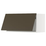 METOD wall cabinet horizontal, white/Havstorp brown-beige, 80x40 cm