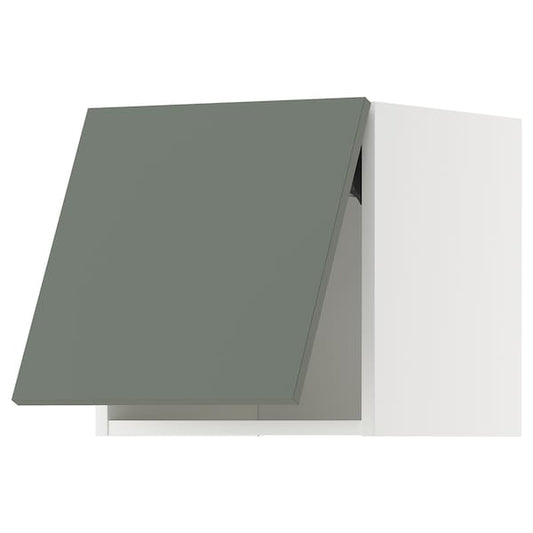 Ikea METOD - Wall cabinet horizontal, white/Nickebo matt grey-green, 40x40 cm