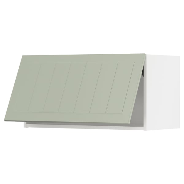 METOD wall cabinet horizontal, white/Stensund light green, 80x40 cm