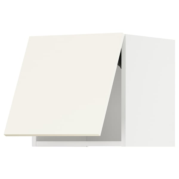 METOD wall cabinet horizontal, white/Vallstena white, 40x40 cm