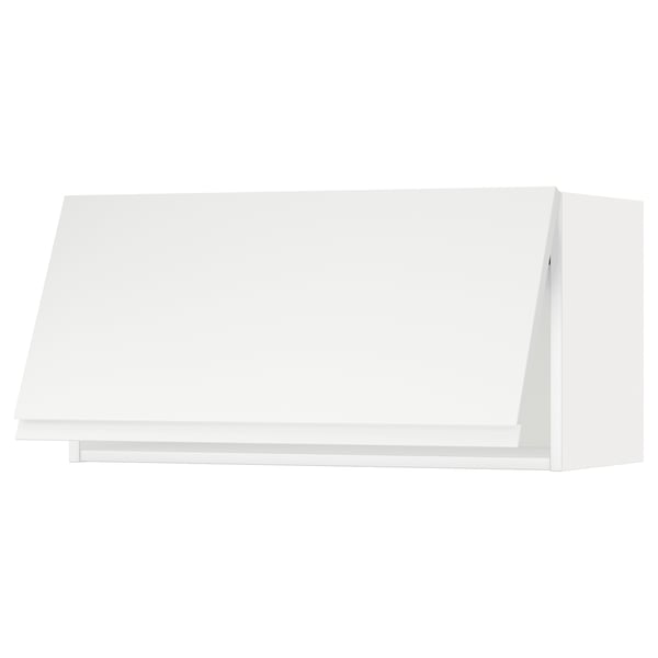 METOD wall cabinet horizontal, white/Voxtorp matt white, 80x40 cm