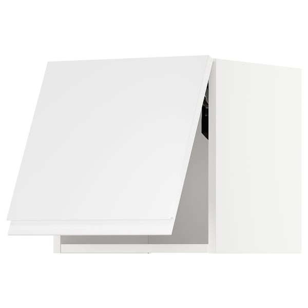 METOD wall cabinet horizontal, white/Voxtorp high-gloss/white, 40x40 cm