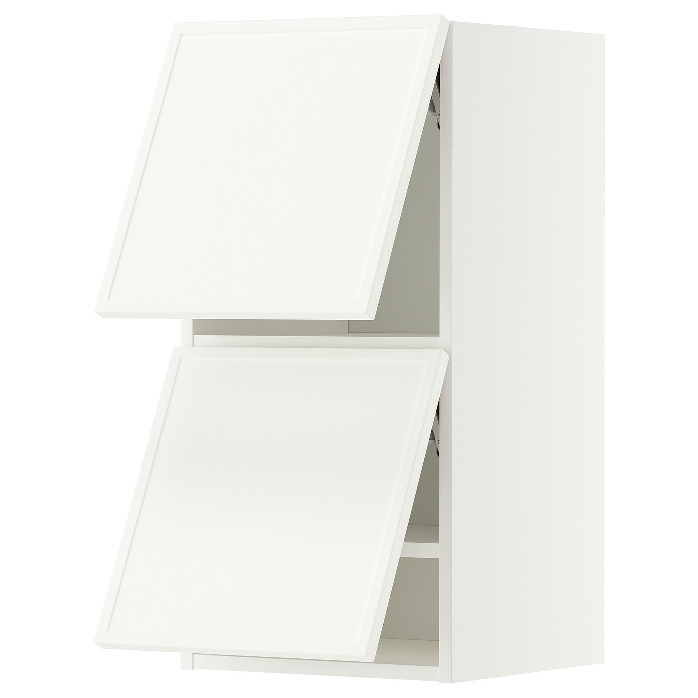 METOD wall cabinet horizontal w 2 doors, white/Aspudden matt white, 40x80 cm