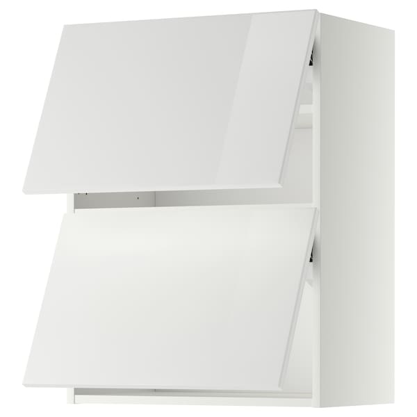 Ikea METOD - Wall cabinet horizontal w 2 doors, white/Ringhult white, 60x80 cm