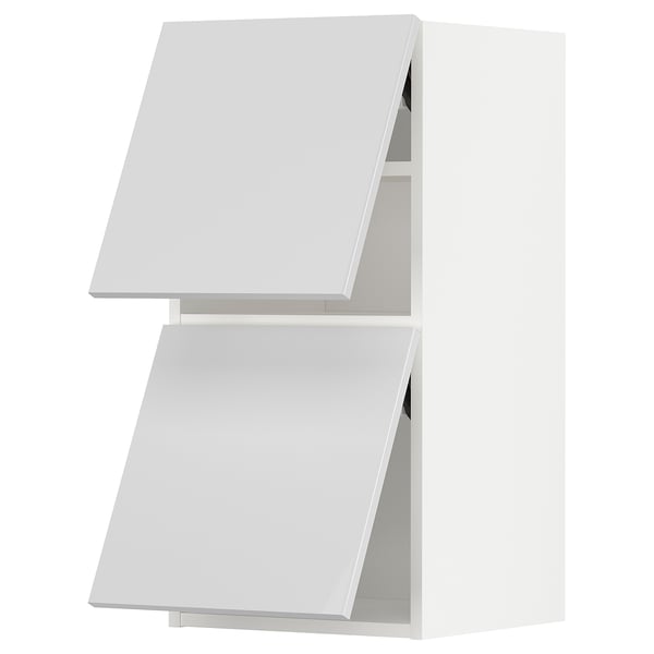 METOD wall cabinet horizontal w 2 doors, white/Ringhult white, 40x80 cm