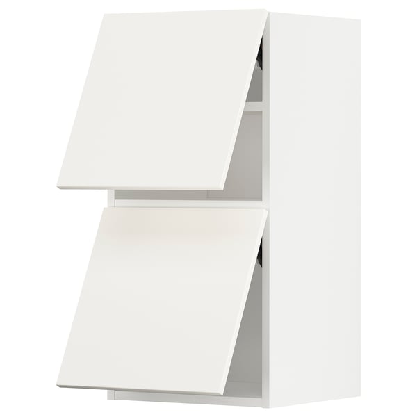 METOD wall cabinet horizontal w 2 doors, white/Veddinge white, 40x80 cm
