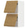 METOD - METOD Wall cabinet horizontal w 2 doors, white/Voxtorp oak effect, 40x80 cm