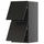 METOD - METOD Wall cabinet horizontal w 2 doors, black-grey/Nickebo matt anthracite, 40x80 cm