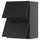 METOD - METOD Wall cabinet horizontal w 2 doors, black-grey/Nickebo matt anthracite, 60x80 cm