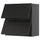 METOD - METOD Wall cabinet horizontal w 2 doors, black-grey/Nickebo matt anthracite, 80x80 cm