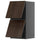METOD - METOD Wall cabinet horizontal w 2 doors, black-grey/Sinarp brown, 40x80 cm