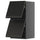 METOD - METOD Wall cabinet horizontal w 2 doors, black-grey/Upplöv matt anthracite, 40x80 cm