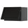 METOD - METOD Wall cabinet horizontal, black-grey/Lerhyttan black stained, 60x40 cm