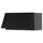 METOD - METOD Wall cabinet horizontal, black-grey/Lerhyttan black stained, 80x40 cm