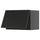 METOD - METOD Wall cabinet horizontal, black-grey/Nickebo matt anthracite, 60x40 cm