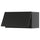 METOD - METOD Wall cabinet horizontal, black-grey/Nickebo matt anthracite, 80x40 cm