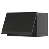 METOD wall cabinet horizontal, black-grey/Upplöv matt anthracite, 60x40 cm
