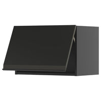 METOD wall cabinet horizontal, black-grey/Upplöv matt anthracite, 60x40 cm