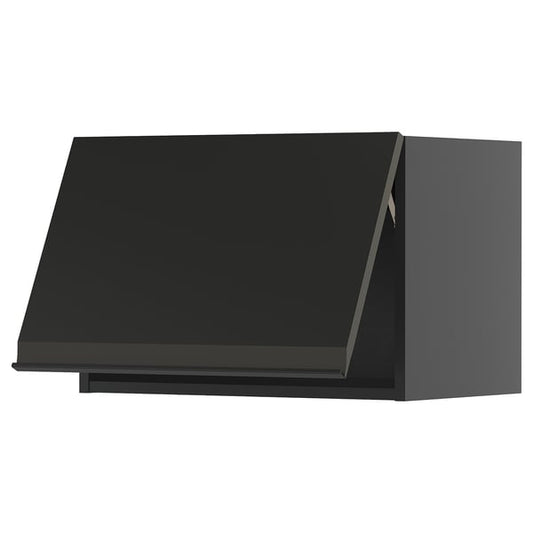 METOD - METOD Wall cabinet horizontal, black-grey/Upplöv matt anthracite, 60x40 cm