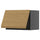METOD - METOD Wall cabinet horizontal, black-grey/Voxtorp oak effect, 60x40 cm