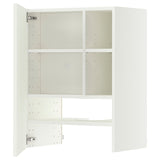 METOD wall cb f extr hood w shlf/door, white/Aspudden matt white, 60x80 cm